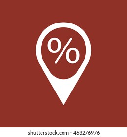 Mark icon. Flat design.