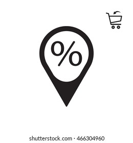 Mark icon. Flat design.