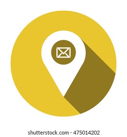 Mark   icon. Flat design.