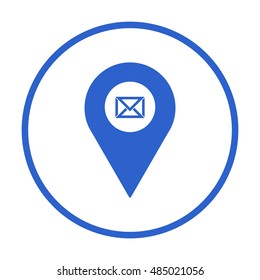 Mark   icon. Flat design.