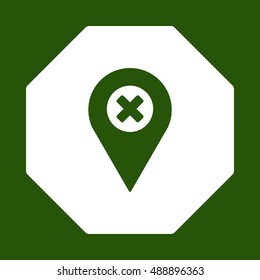 Mark   icon. Flat design.