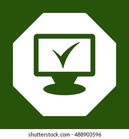 Mark   icon. Flat design.