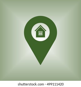 Mark   icon. Flat design.