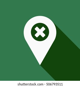 Mark   icon. Flat design.