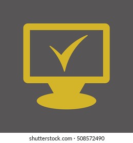 Mark   icon. Flat design.