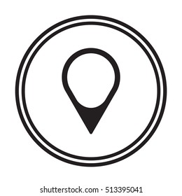 Mark icon. Flat design.