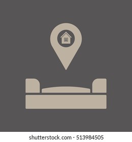 Mark   icon. Flat design.
