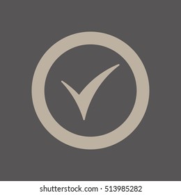 Mark   icon. Flat design.