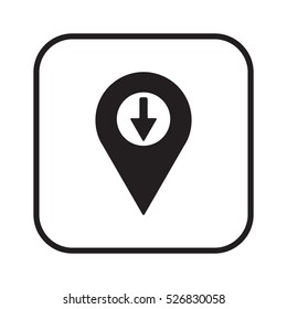 Mark   icon. Flat design.