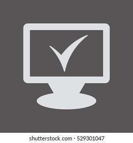 Mark   icon. Flat design.