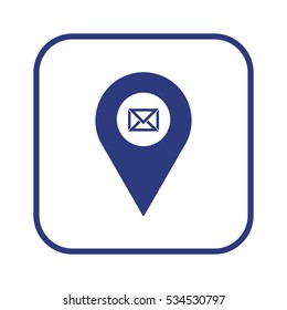 Mark   icon. Flat design.