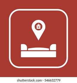 Mark   icon. Flat design.