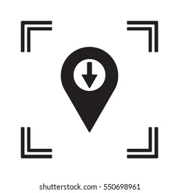 Mark   icon. Flat design.