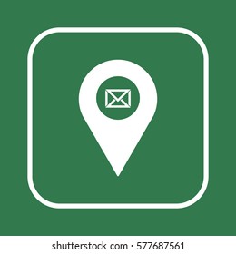 Mark   icon. Flat design.
