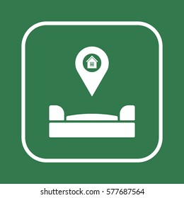 Mark   icon. Flat design.