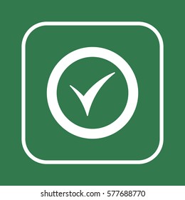 Mark   icon. Flat design.