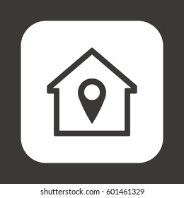 Mark icon.  Flat design.