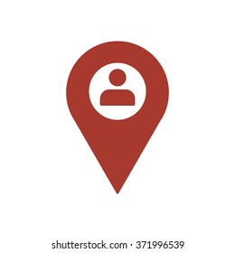 Mark icon,   Flat design style