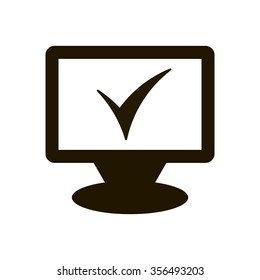 Mark   icon,  isolated. Flat  design.