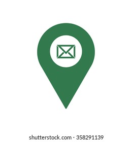 Mark   icon,  isolated. Flat  design.