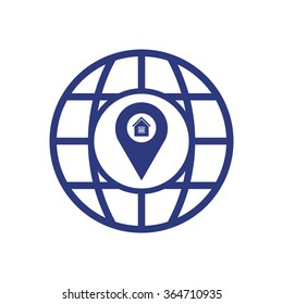 Mark   icon,  isolated. Flat  design.