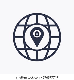 Mark   icon,  isolated. Flat  design.