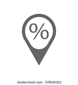 Mark  icon,  isolated. Flat  design.