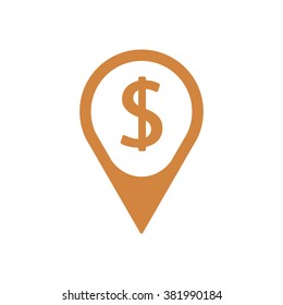 Mark  icon,  isolated. Flat  design.