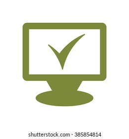Mark  icon,  isolated. Flat  design.
