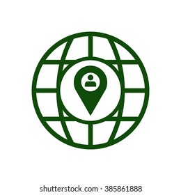 Mark  icon,  isolated. Flat  design.