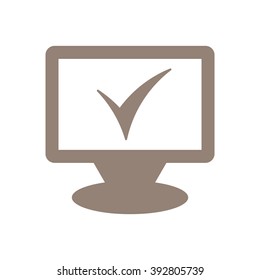 Mark  icon,  isolated. Flat  design.