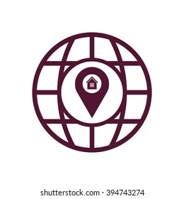 Mark  icon,  isolated. Flat  design.