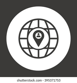 Mark  icon,  isolated. Flat  design.