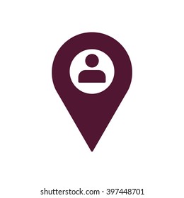 Mark  icon,  isolated. Flat  design.