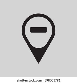 Mark  icon,  isolated. Flat  design.