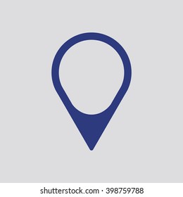 Mark  icon,  isolated. Flat  design.