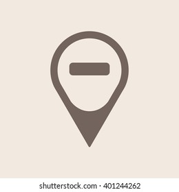 Mark  icon,  isolated. Flat  design.