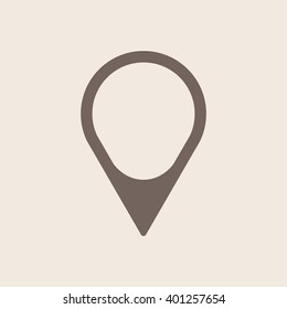 Mark  icon,  isolated. Flat  design.