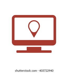 Mark  icon,  isolated. Flat  design.