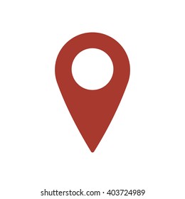 Mark  icon,  isolated. Flat  design.
