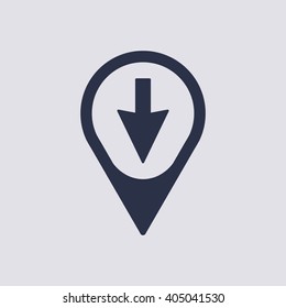Mark  icon,  isolated. Flat  design.