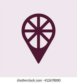 Mark  icon,  isolated. Flat  design.