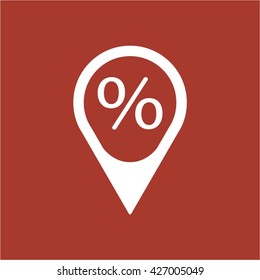 Mark  icon,  isolated. Flat  design.