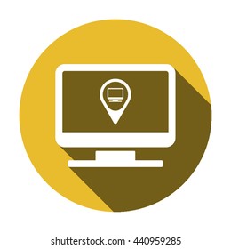 Mark   icon,  isolated. Flat  design.