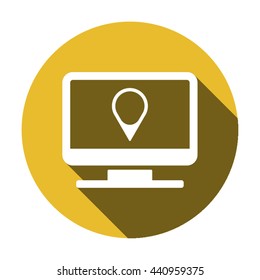 Mark   icon,  isolated. Flat  design.