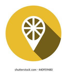 Mark   icon,  isolated. Flat  design.