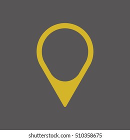 Mark    icon,  isolated. Flat  design.