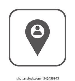 Mark   icon,  isolated. Flat  design.