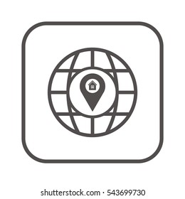 Mark   icon, isolated. Flat  design. 