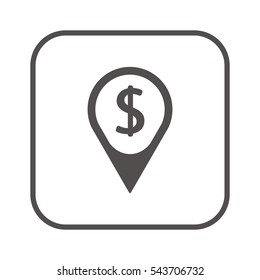 Mark  icon, isolated. Flat  design. 